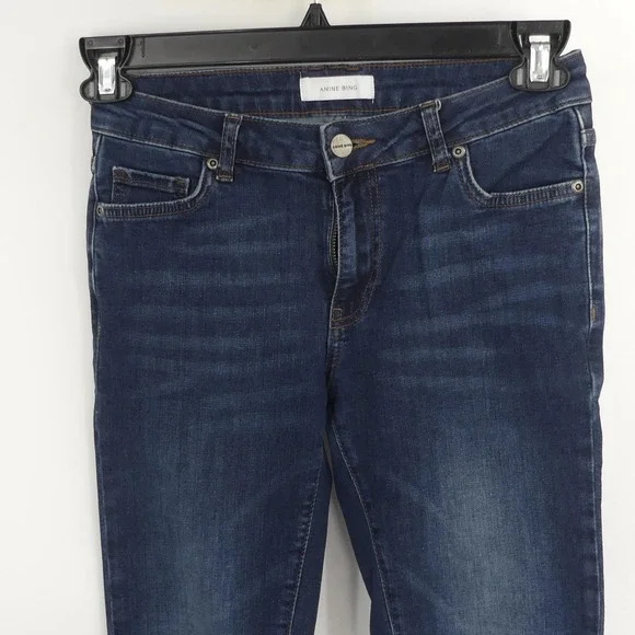 Anine Bing Christy‎ Skinny Jeans Women's 26 Blue Dark Wash Skinny Stretch Denim - Picture 2 of 7